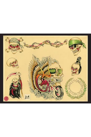 Original Tattoo Flash of John W. Harden wer. angielska - Chad  Knight