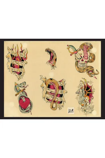 Original Tattoo Flash of John W. Harden wer. angielska - Chad  Knight