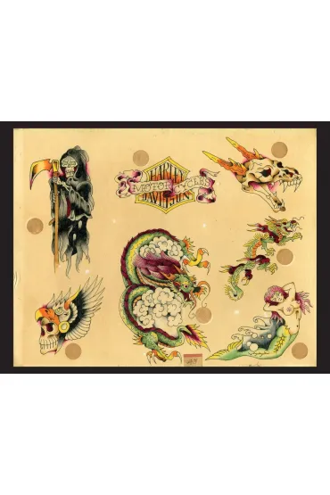 Original Tattoo Flash of John W. Harden wer. angielska - Chad  Knight