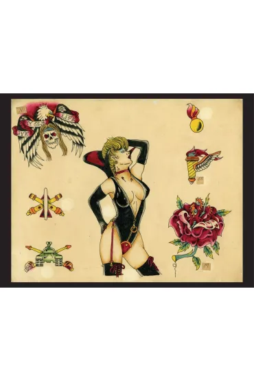 Original Tattoo Flash of John W. Harden wer. angielska - Chad  Knight