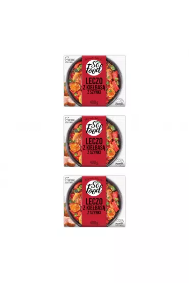 So Food Leczo z kiebas z szynki zestaw 3 x 400 g