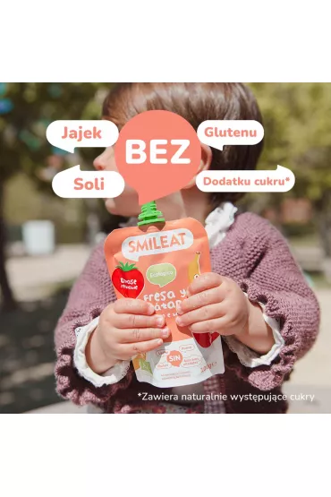 Smileat Mus z ekologicznymi truskawkami i bananem po 6 miesicu 100 g Bio