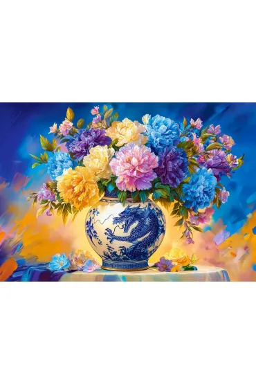 Puzzle 500 el. Flowers in Chinese Porcelain CASTORLAND B-54169