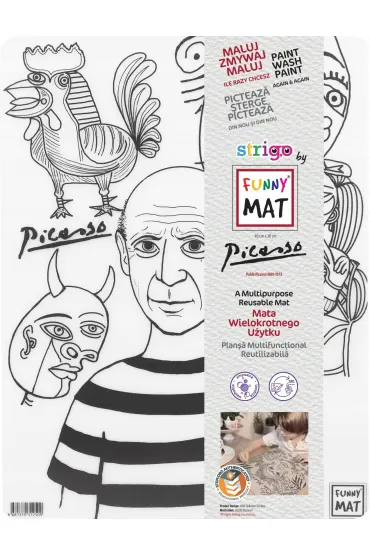 Funny Mat Transparent - Picasso. Mata do kolorowania wielokrotnego u�ytku Strigo