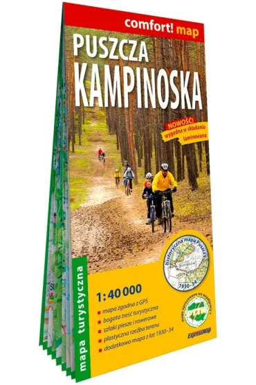 Puszcza Kampinoska laminowana mapa turystyczna 1:40 000