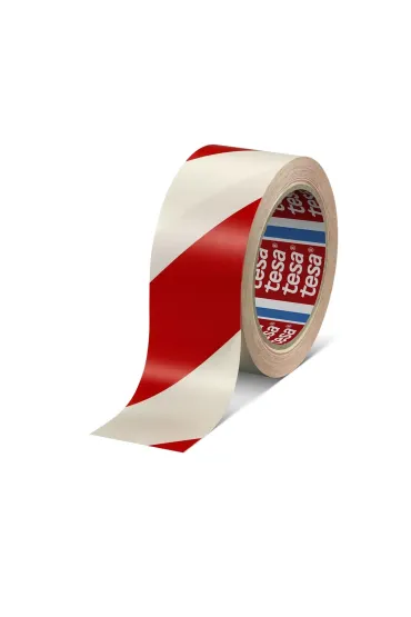 Tesa Ta�ma ostrzegawcza bia�o-czerwona 33mx50mm