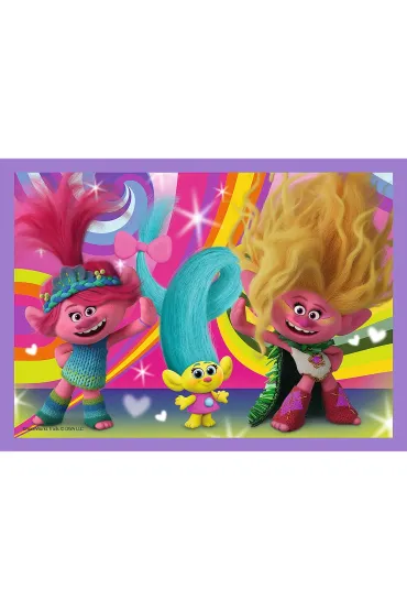 Puzzle 4w1 - Przygody kolorowych Trolli (35+48+54+70 el.) Trefl