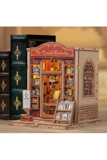 Puzzle Miniaturowy domek Book Nook W cieniu dobrej ksi��ki Habarri