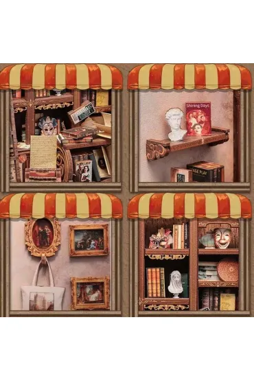 Puzzle Miniaturowy domek Book Nook W cieniu dobrej ksi��ki Habarri
