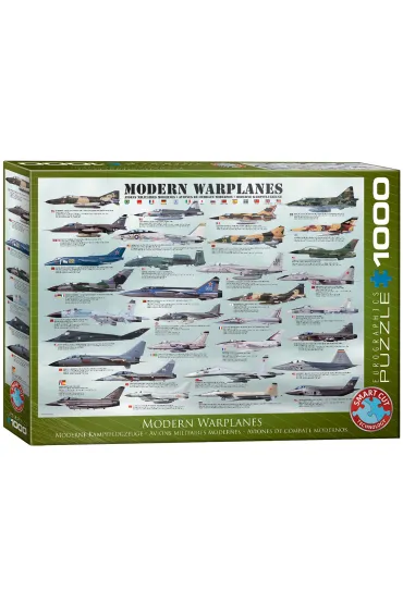 Puzzle 1000 el. Nowoczesne samoloty bojowe Eurographics