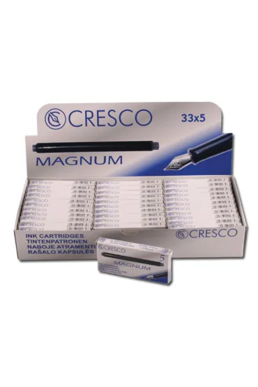 Cresco Naboje atramentowe niebieskie, d�ugie, Magnum 5 szt.