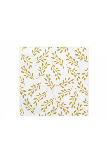 PartyDeco Serwetki ga��zki z listkami 33x33 cm