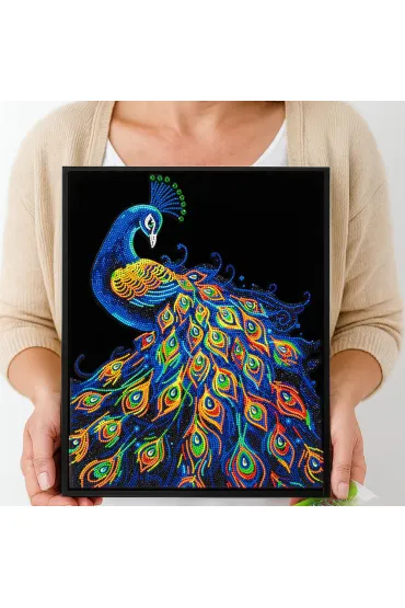 Diamond Dotz Haft diamentowy - Adults Flocked Neon Peacock 35.5x45.7cm