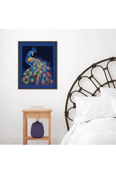 Diamond Dotz Haft diamentowy - Adults Flocked Neon Peacock 35.5x45.7cm