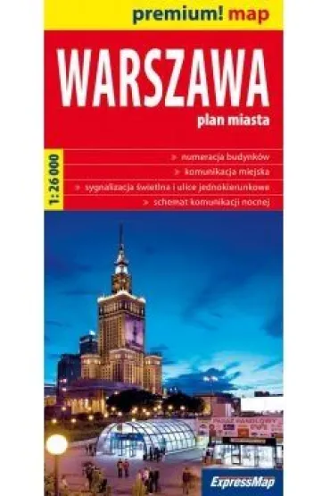 Warszawa plan miasta 1:26 000 karton-expr