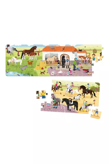 Puzzle panoramiczne 60 el. Stadnina Bright Junior Media