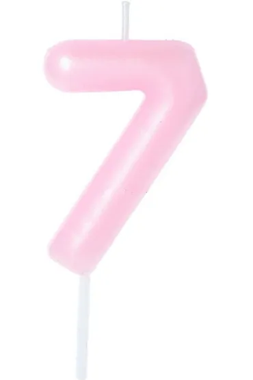 �wieczka na tort - cyferka Candy 7 r�owa 6cm