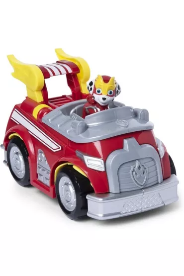 Psi Patrol Mighty Pups Super Paws - Pojazd transformuj�cy z wyrzutni� + figurka Kosmopiesek