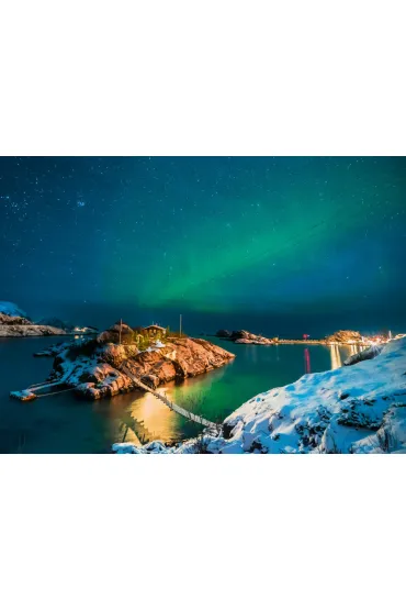 Puzzle 500 el. Zorza Polarna nad Bergsfjord Ravensburger