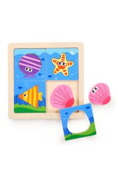 Puzzle drewniane Ocean ksztaty BRIMAREX Playme