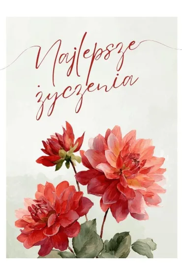 Karnet - Najlepsze �yczenia - czerwona