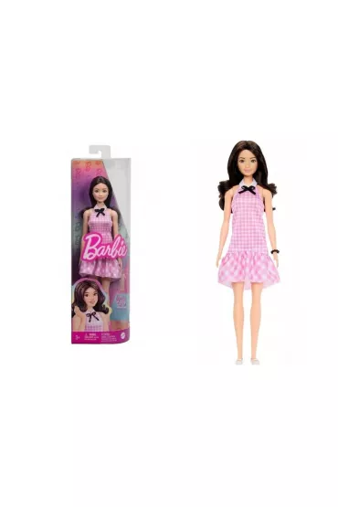 Barbie lalka Fashionistas sukienka rowa kratka Mattel