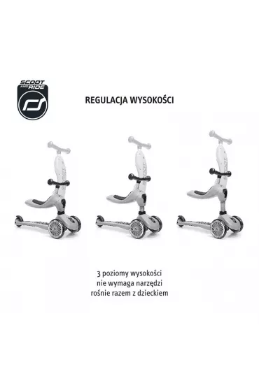 Highwaykick 1 2w1 Jedzik i hulajnoga trjkoowa 1-5 lat Peach Scootandride