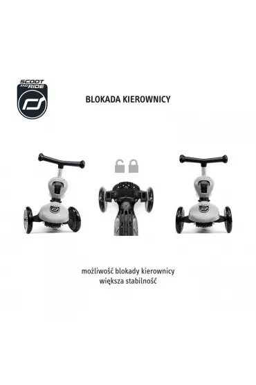 Highwaykick 1 2w1 Jedzik i hulajnoga trjkoowa 1-5 lat Peach Scootandride