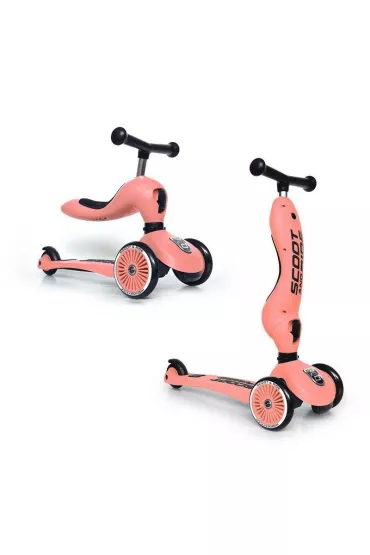 Highwaykick 1 2w1 Jedzik i hulajnoga trjkoowa 1-5 lat Peach Scootandride
