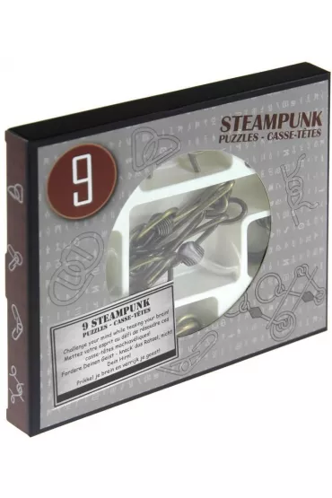�amig��wki metalowe 9 sztuk Steampunk szary