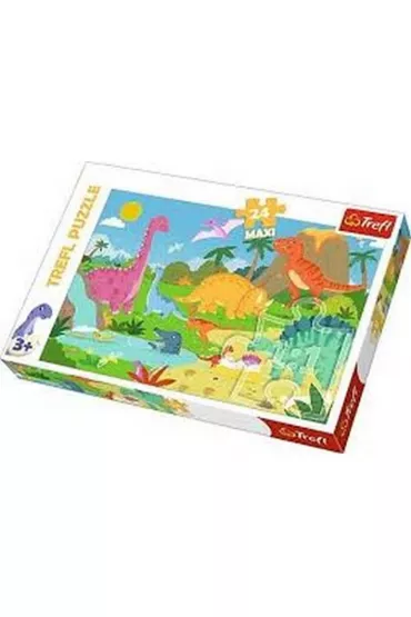 Puzzle maxi 24 el. W �wiecie dinozaur�w Trefl