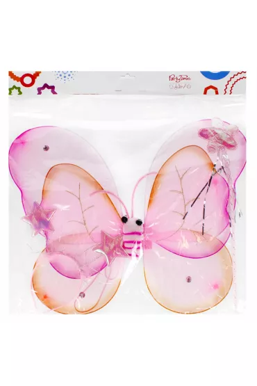 Arpex Ozdoba karnawa�owa skrzyd�a z akcesoriami Motyl r�owy