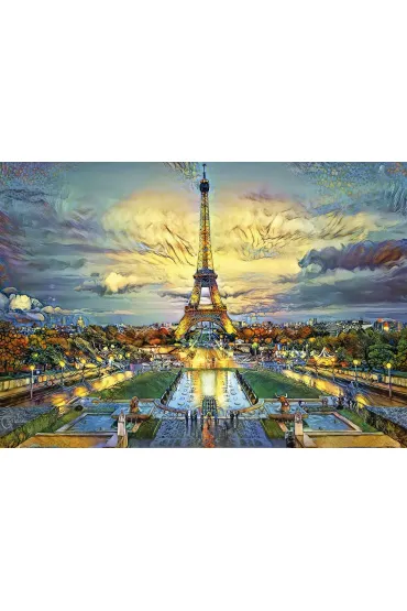 Puzzle 500 el. Wie�a Eiffla, Pary� Educa