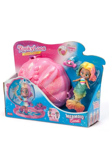 Kookyloos. Kooky Mermaids. Syrena Coral lalka, figurka