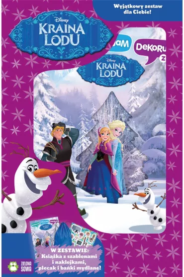 Kraina Lodu. Zestaw: ksi��ka Dekoruj� + ba�ki + torba Disney