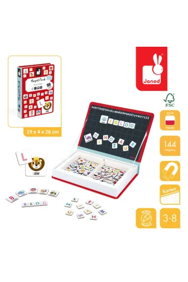Puzzle Magnetyczna uk�adanka Polski Alfabet Magnetibook Janod