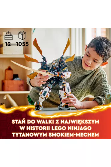 LEGO NINJAGO Tytanowy smok-mech Cole'a 71821
