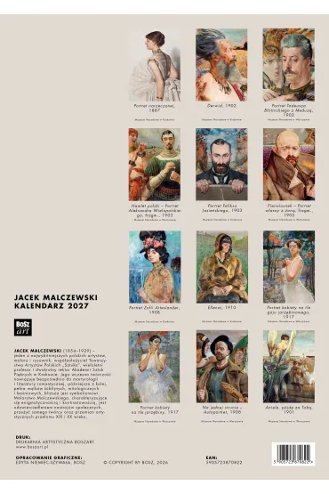 Kalendarz 2027 Jacek Malczewski A3 - Edyta Niemiec-Szywa�a