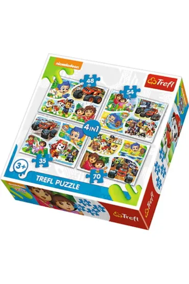 Puzzle 4w1 Wsp�lna zabawa 34292 Trefl