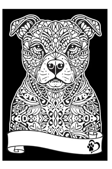 Kolorowanka welwetowa A4 Pitbul