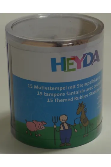 Zestaw stempli 15 szt z poduszk� Gospodarstwo Heyda