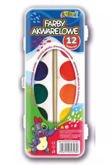 Penmate Farby akwarelowe Dino 12 kolor�w