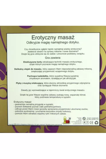 Erotyczny masa� - gra karciana