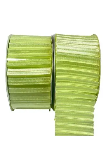 Titanum Wst��ka satynowa karbowana 40mm/3m zielona