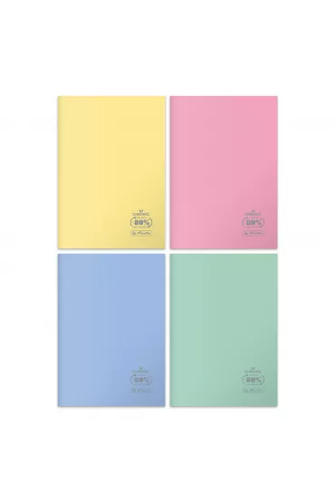 Herlitz Zeszyt A5 60 kartek kratka ECO PP Pastel Colors FSC 5szt/opak