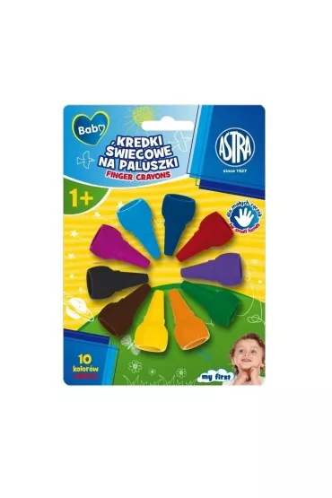 Kredki �wiecowe na paluszki ASTRA BABY 10 szt.