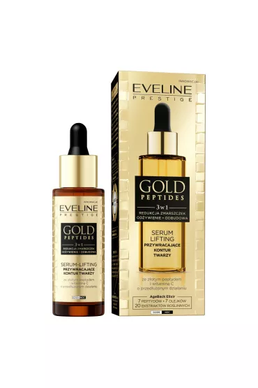 Eveline Cosmetics Gold Peptides 3w1 serum lifting przywracaj�ce kontur twarzy 30 ml