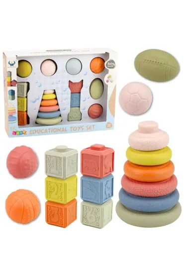 Zestaw pi�eczek sensorycznych 18el. LeanToys