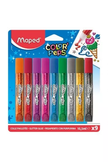 Maped Klej z brokatem Colorpeps 9x10.5ml