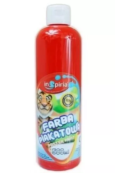 InSpiria Farba plakatowa czerwona 500 ml